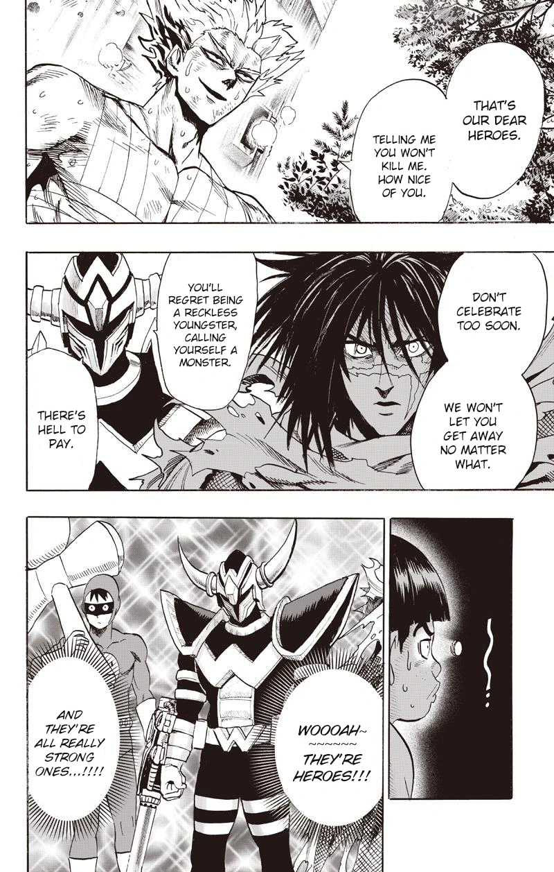 One Punch Man Manga Chapter 81 page 14 - Willpower scene