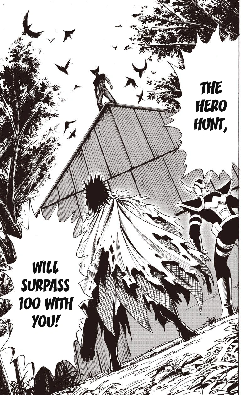 One Punch Man Manga Chapter 81 page 17 - Willpower scene