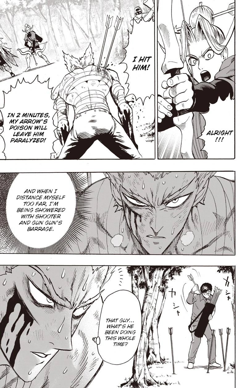One Punch Man Manga Chapter 81 page 35 - Willpower scene