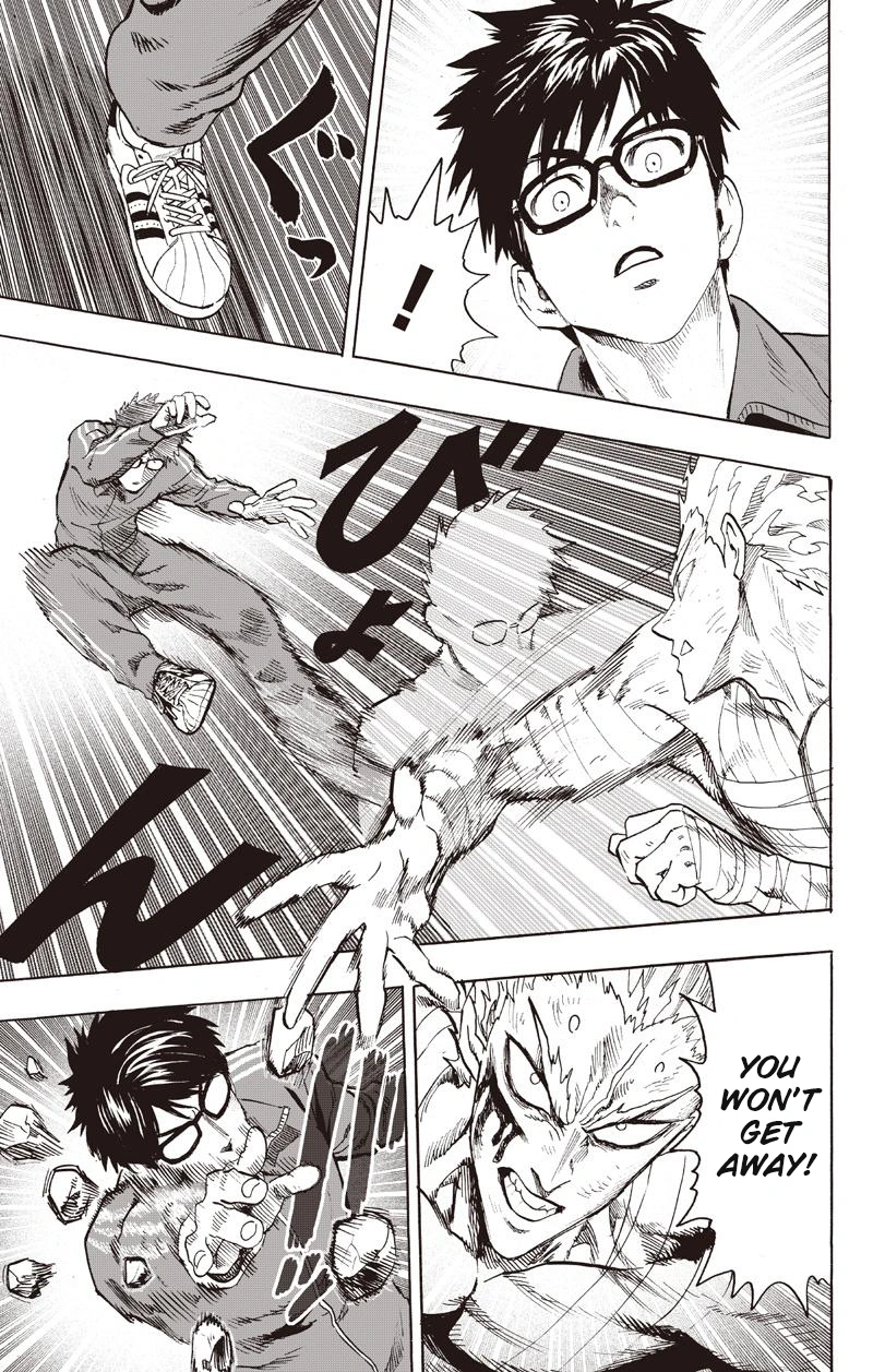One Punch Man Manga Chapter 81 page 37 - Willpower scene