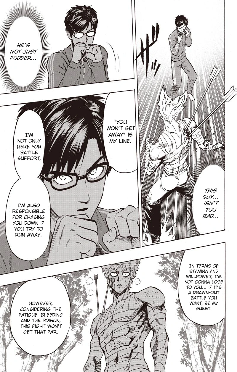 One Punch Man Manga Chapter 81 page 39 - Willpower scene