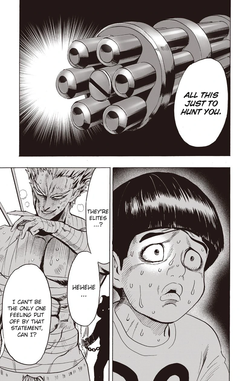 One Punch Man Manga Chapter 81 page 43 - Willpower scene