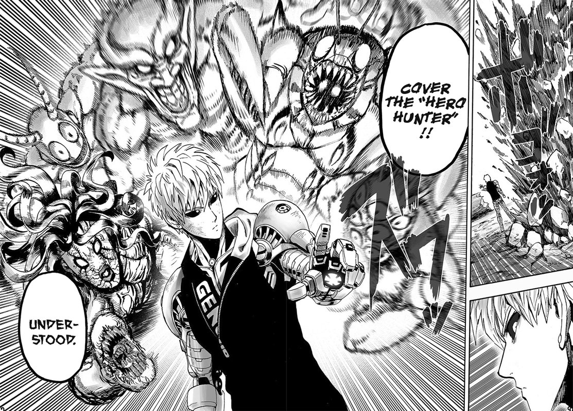 One Punch Man Manga Chapter 83 page 36 - The Cruel Staircase scene