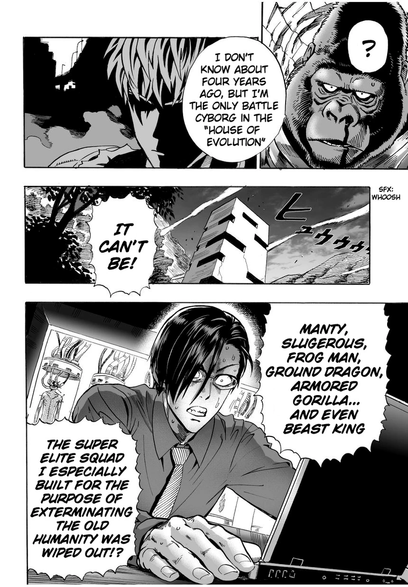 One Punch Man Manga Chapter 9 page 10 - House of Evolution scene