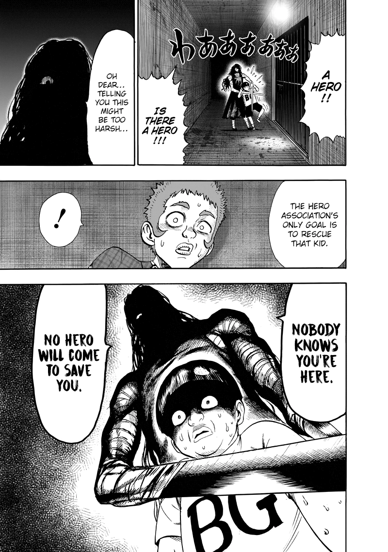 One Punch Man Manga Chapter 90 page 27 - Because I'm a Monster scene
