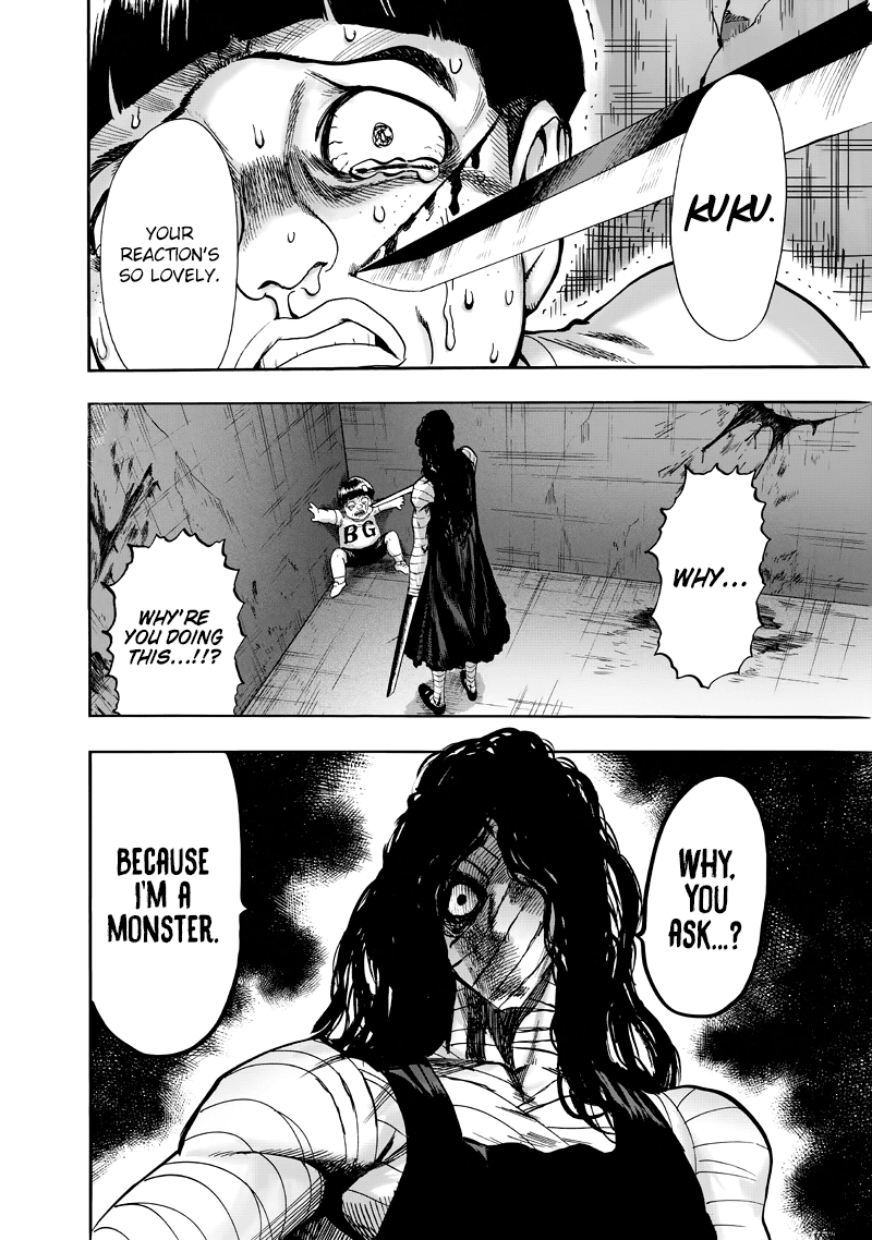One Punch Man Manga Chapter 90 page 30 - Because I'm a Monster scene