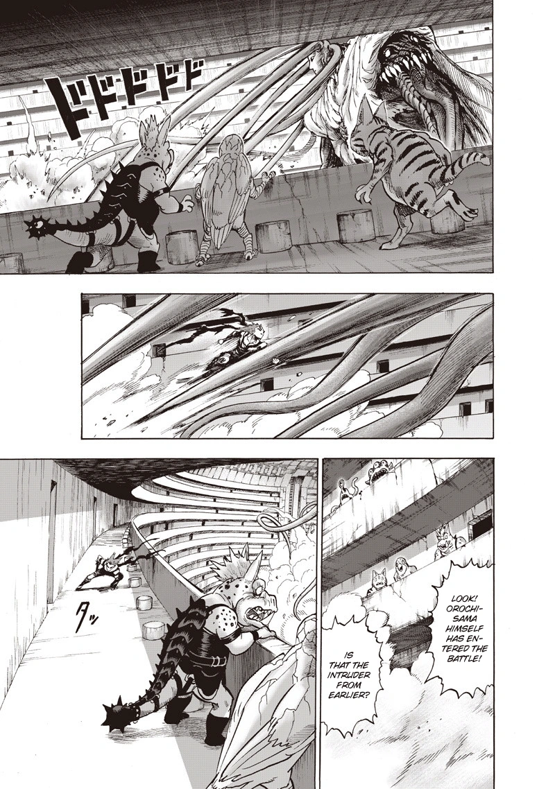 One Punch Man Manga Chapter 92 page 34 - Manhole scene