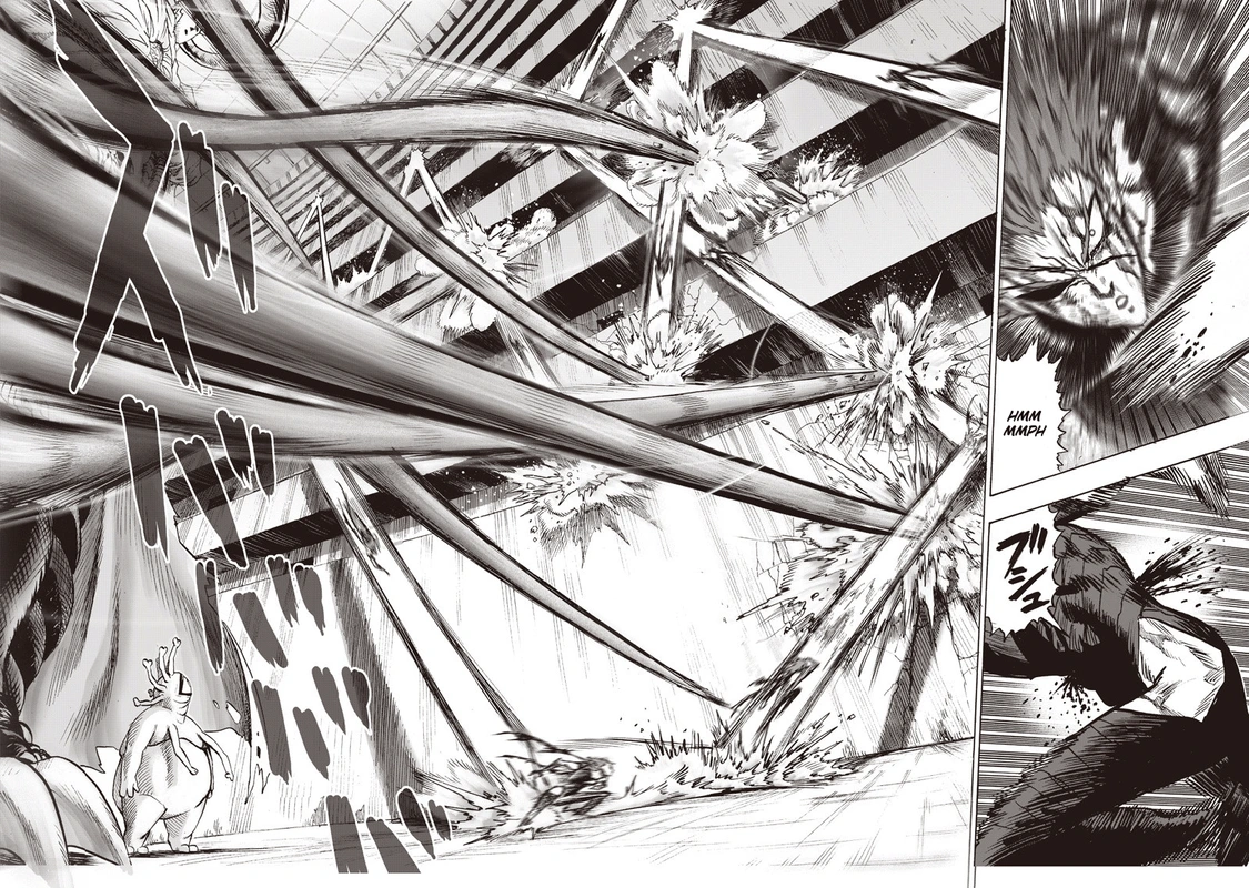 One Punch Man Manga Chapter 92 page 37 - Manhole scene