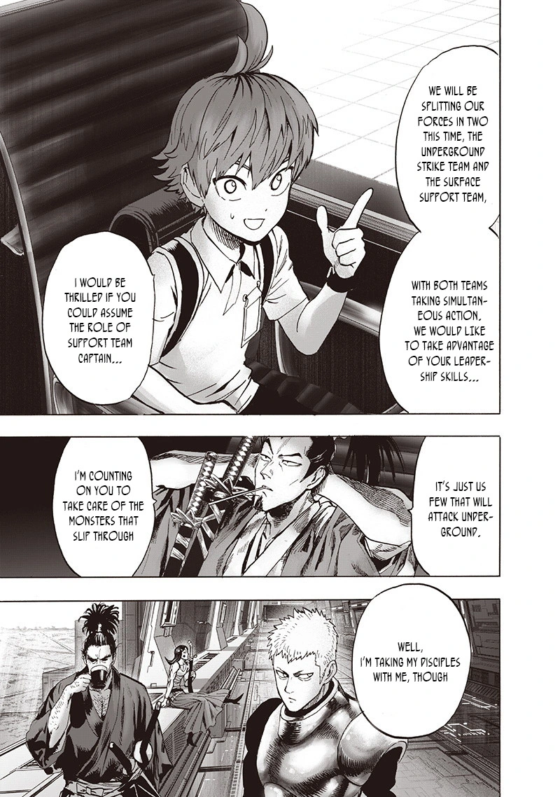 One Punch Man Manga Chapter 93 page 17 - Let's Go! scene