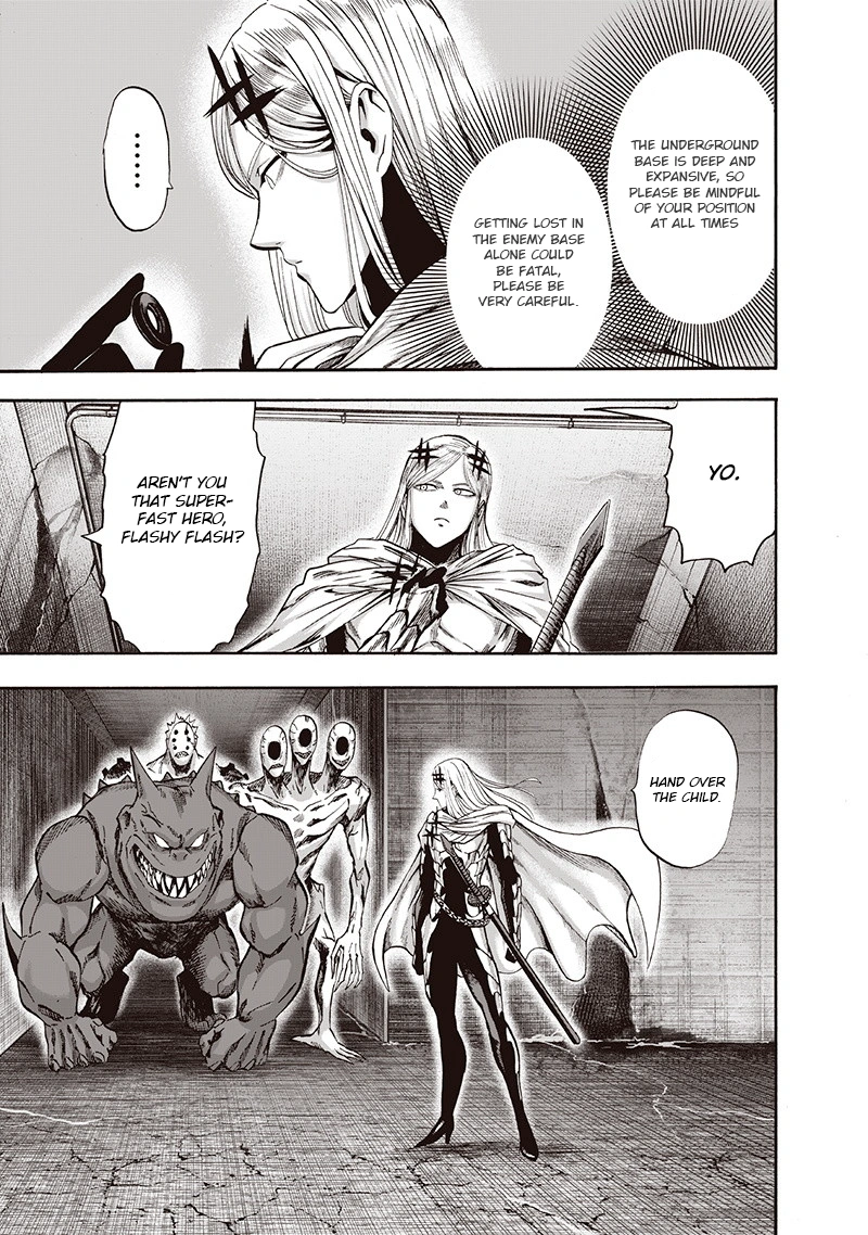 One Punch Man Manga Chapter 95 page 16 - Speedster scene