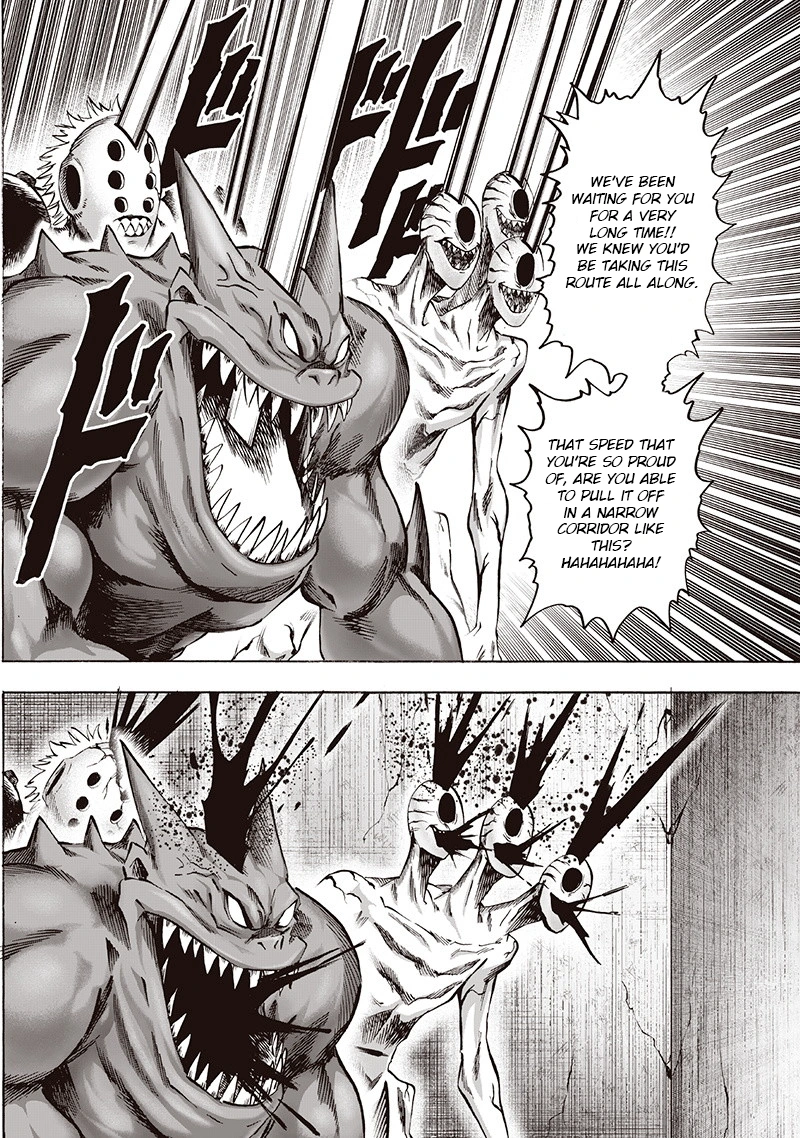 One Punch Man Manga Chapter 95 page 17 - Speedster scene