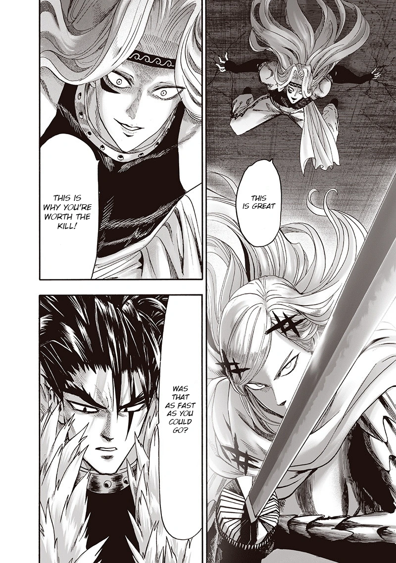 One Punch Man Manga Chapter 95 page 23 - Speedster scene