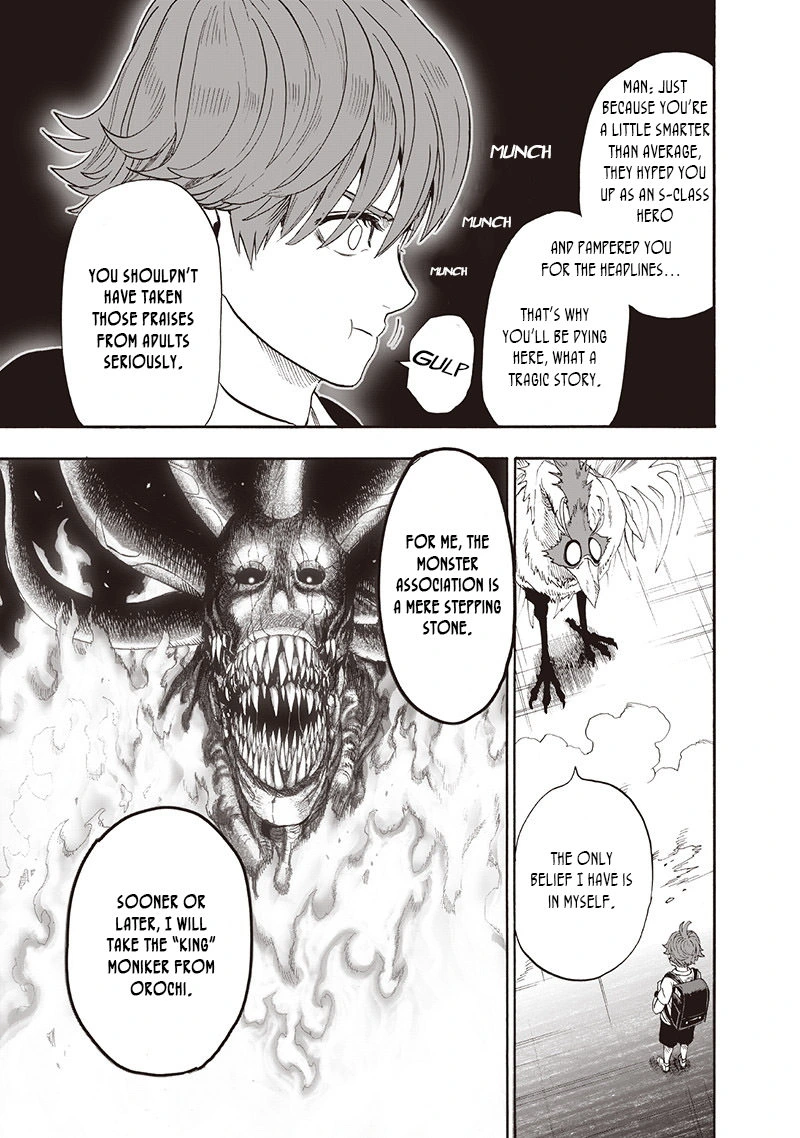 One Punch Man Manga Chapter 97 page 11 - Backpack scene