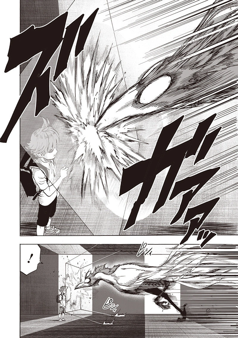 One Punch Man Manga Chapter 97 page 13 - Backpack scene