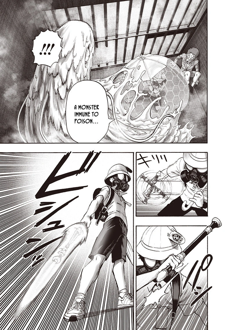 One Punch Man Manga Chapter 97 page 23 - Backpack scene
