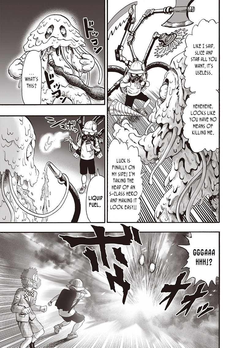 One Punch Man Manga Chapter 97 page 25 - Backpack scene