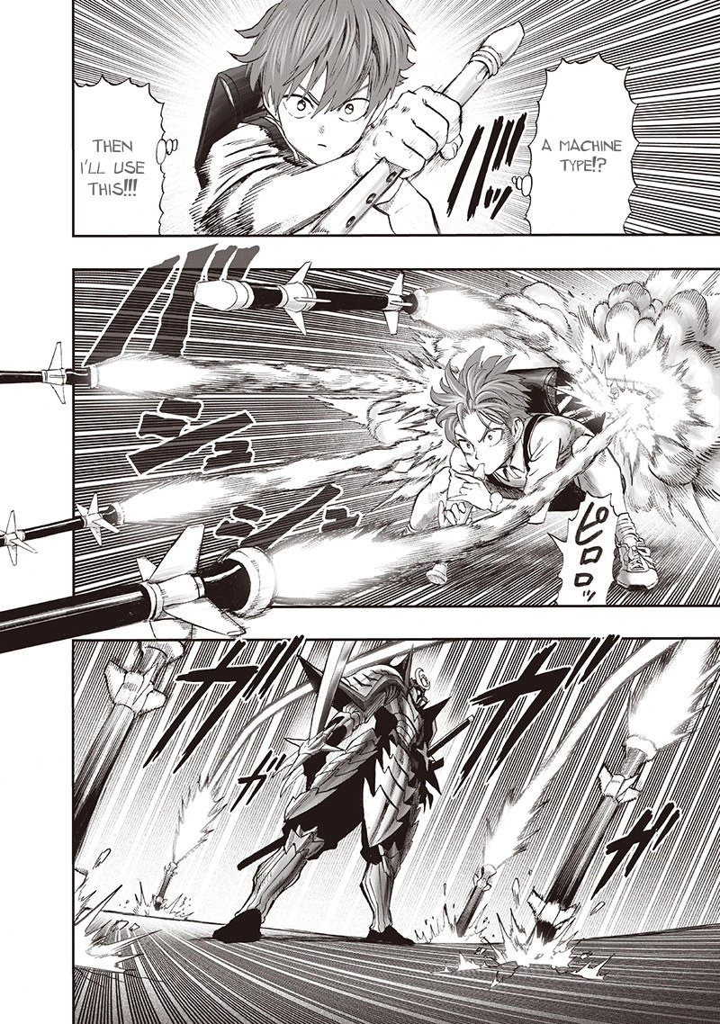 One Punch Man Manga Chapter 97 page 30 - Backpack scene