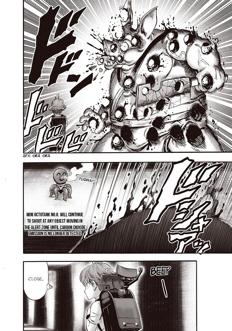 One Punch Man Manga Chapter 97 page 4 - Backpack scene