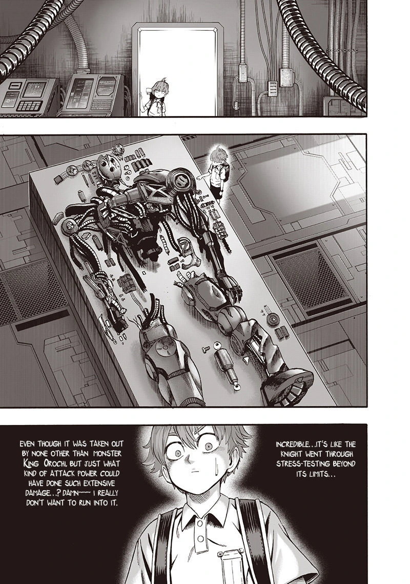 One Punch Man Manga Chapter 97 page 5 - Backpack scene