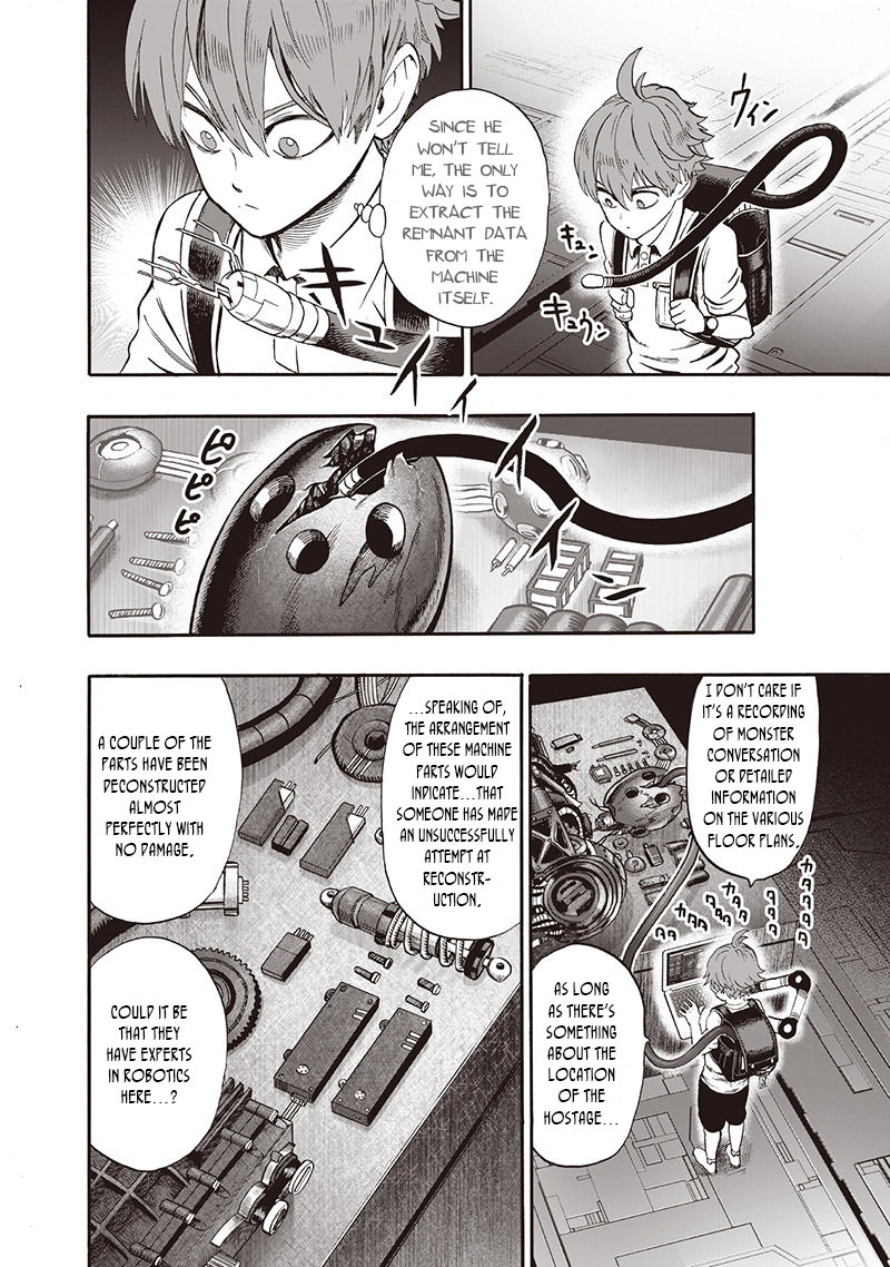 One Punch Man Manga Chapter 97 page 6 - Backpack scene