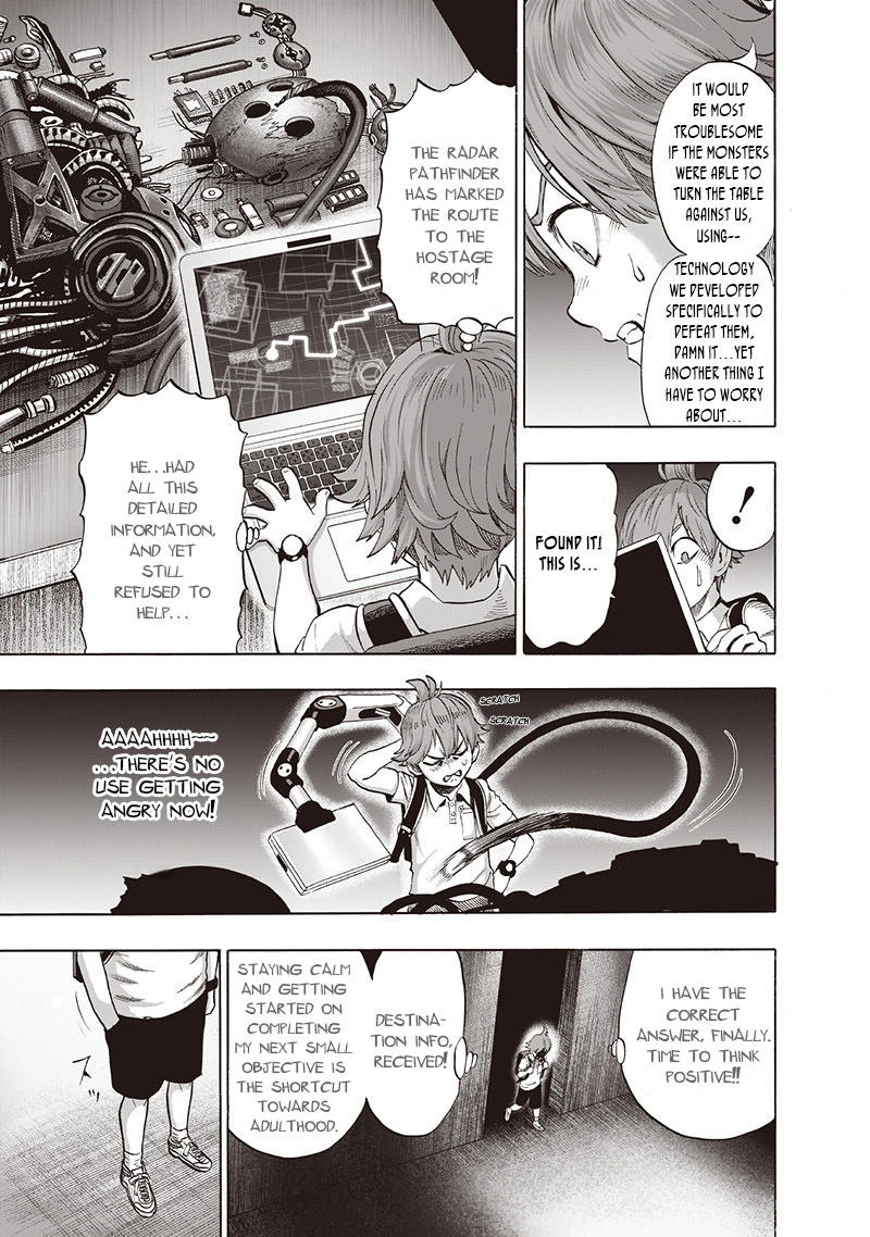 One Punch Man Manga Chapter 97 page 7 - Backpack scene