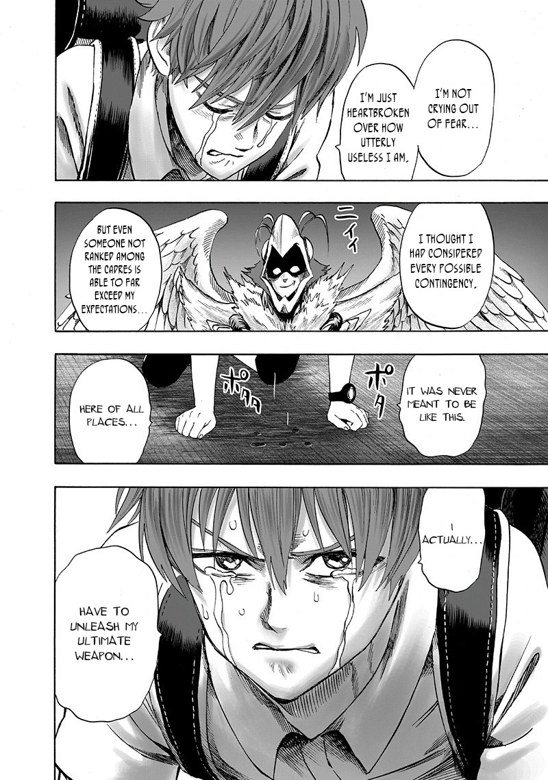 One Punch Man Manga Chapter 98 page 33 - Tears of Regret scene